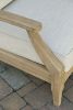 Traditional Wooden Chair with Fabric Cushioned Seating, Beige and Brown