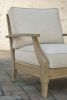 Traditional Wooden Chair with Fabric Cushioned Seating, Beige and Brown