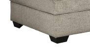 Wooden Ottoman with Hidden Storage and Tapered Block Legs, Gray
