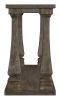 Rectangular Wooden Sofa Table with Square Baluster Legs, Taupe Brown