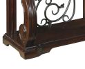 Wooden Sofa Table with 1 Bottom Shelf and Cabriole Legs, Dark Brown