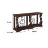 Wooden Sofa Table with 1 Bottom Shelf and Cabriole Legs, Dark Brown