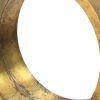 Rustic Style Wall Mirror with Round Tray Shape Frame, Gold and Silver