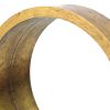 Rustic Style Wall Mirror with Round Tray Shape Frame, Gold and Silver