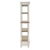 Wooden Bookcase with 4 Tier Shelves and Bottom Drawer, Brown and White