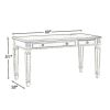 Wooden Lift Top Desk with Textured Finish and Drawers, Brown and White