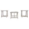 Wooden Table Set with Canted Legs and Tension Bars, Washed White