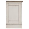 Transitional Wooden Three Drawer Nightstand with Open Platform Top, White
