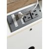 Transitional Wooden Three Drawer Nightstand with Open Platform Top, White