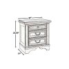 Transitional Wooden Three Drawer Nightstand with Open Platform Top, White