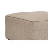 Square Textured Fabric Upholstered Oversized Accent Ottoman, Beige