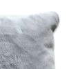 20 X 20 Inch Fabric Accent Pillow with Fur Like Texture, Light Gray