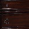 Wooden Nightstand with Three Spacious Drawers and Bun Feet, Brown