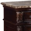 Wooden Nightstand with Three Spacious Drawers and Bun Feet, Brown