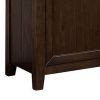 Transitional Wooden TV Stand with Display and Storage Space, Brown