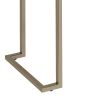 Contemporary Metal Frame Sofa Table with Faux Marble Top ,White and Gold