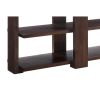Wooden Sofa Table with 2 Open Display Shelves, Brown