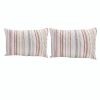20 x 36 Cotton King Pillow Sham, Striped Pattern, Set of 2, Multicolor