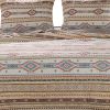 2 Piece Polyester Twin Quilt Set, Kilim Pattern, Multicolor