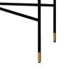 Rectangular Console Table with Concrete Top and  Metal Base, Gray and Black