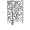 72 Inch 3 Panel Screen Divider, Rustic, Mulberry Branch Design, Brown