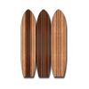 71 Inch Panel Screen Divider, Surfingboard Design, Stripes, Brown