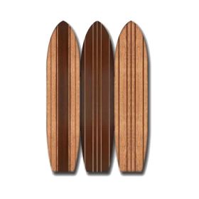 71 Inch Panel Screen Divider, Surfingboard Design, Stripes, Brown