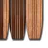 71 Inch Panel Screen Divider, Surfingboard Design, Stripes, Brown