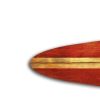 Wooden Surfboard Shaped Wall Art with Mounting Hardware, Brown and Red