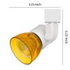 10W Integrated LED Track Fixture with Polycarbonate Head, Yellow and White