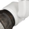 10W Integrated LED Metal Track Fixture with Mesh Head, White and Bronze