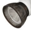 10W Integrated LED Metal Track Fixture with Mesh Head, White and Bronze