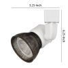 10W Integrated LED Metal Track Fixture with Mesh Head, White and Bronze