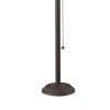 Paper Shade Metal Table Lamp with Pull Chain Switch,Set of 4,White and Black