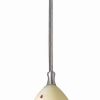 1 Light Glass Shade Pendant Lighting with Canopy, Set of 4,Cream and Chrome