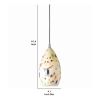 1 Light Glass Shade Pendant Lighting with Canopy, Set of 4,Cream and Chrome