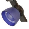 12W Integrated Metal and Polycarbonate LED Track Fixture, Bronze and Blue