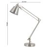 60W Metal Task Lamp with Adjustable Arms and Swivel Head, Set of 2, Silver