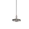 150 Watt Metal Floor Lamp with Swing Arm and Fabric Conical Shade, Silver