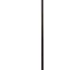 150 Watt Metal Floor Lamp with Swing Arm and Fabric Conical Shade, Black