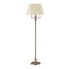 150 Watt 6 Way Metal Floor Lamp with Fabric Tapered Shade, Gold