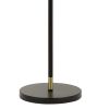 10 Watt Adjustable Metal Frame Floor Lamp, Black and Brass
