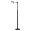 10W LED Adjustable Metal Floor Lamp with Swing Arm, Black