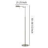 10W LED Adjustable Metal Floor Lamp with Swing Arm, Chrome