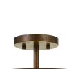 Metal Frame Drum Shade Pendant Fixture with Lattice Design, Rustic Bronze
