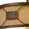 Metal Frame Drum Shade Pendant Fixture with Lattice Design, Rustic Bronze