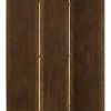 Metal 3 Panel Screen with Textured Nub Head Accent Borders, Brown