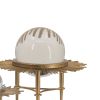 12, 9, 8 Inch Set of 3 Crystal Balls, Decorative Accent, Gold
