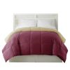 Genoa Queen Size Box Quilted Reversible Comforter The Urban Port, Pink and Beige