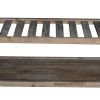 2 Drawers Wooden Frame Kitchen Cart with Metal Top and Casters, Brown and Gray